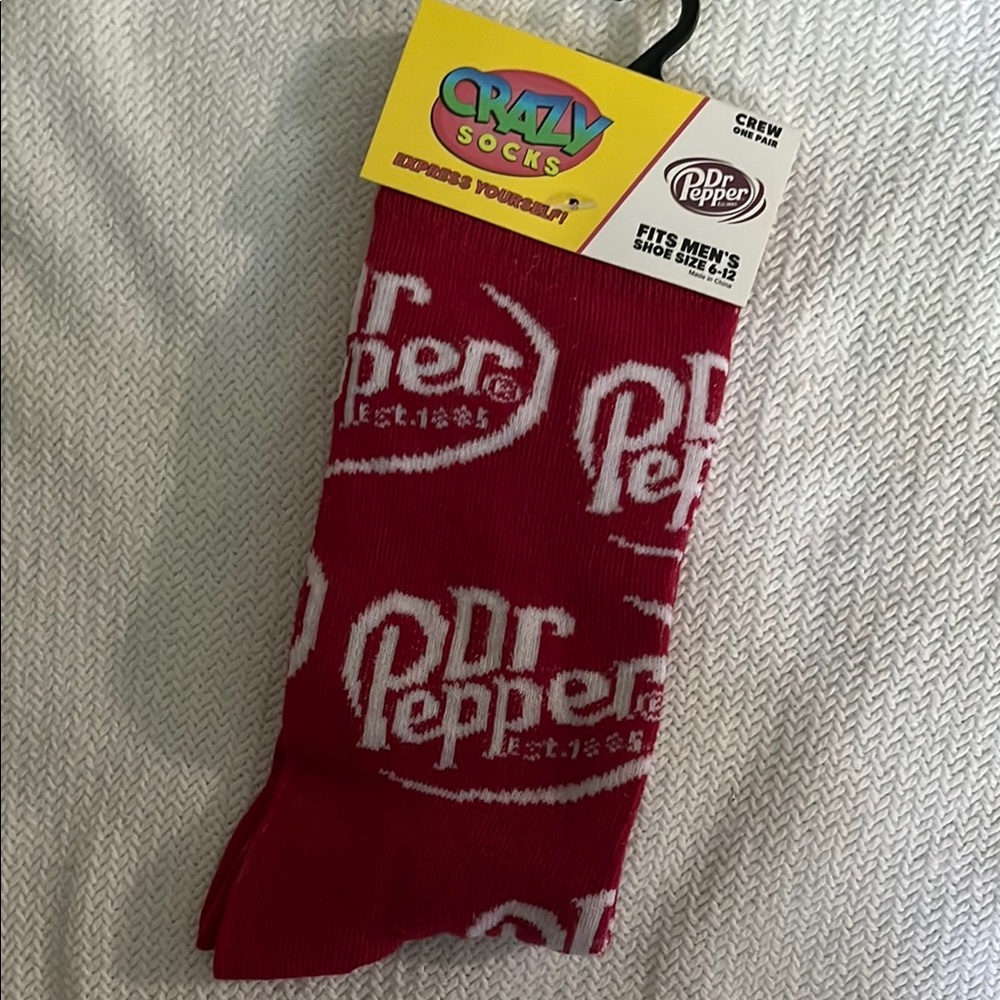 FREE WITH PURCHASE!! Dr. Pepper Socks